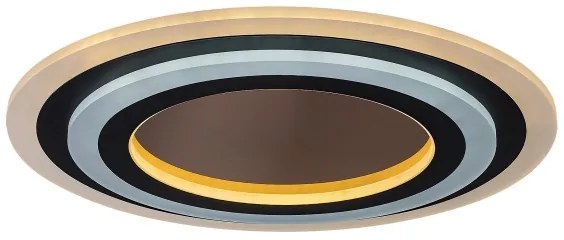 Rabalux 71314-LED Fényerőszabályozható mennyezeti lámpa TANELI 56W/230V 3000/4000/6000K króm/fekete + távirányítóval