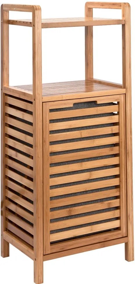 BIG BAMBOO fürdőszobai polc szennyeskosárral