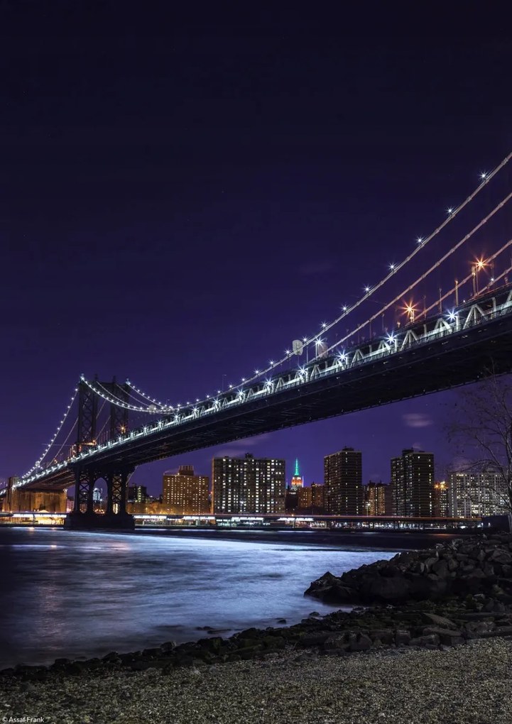 Poszter 21x29,7cm Manhattan híd és Alsó-Manhattan panoráma, Assaf Frank