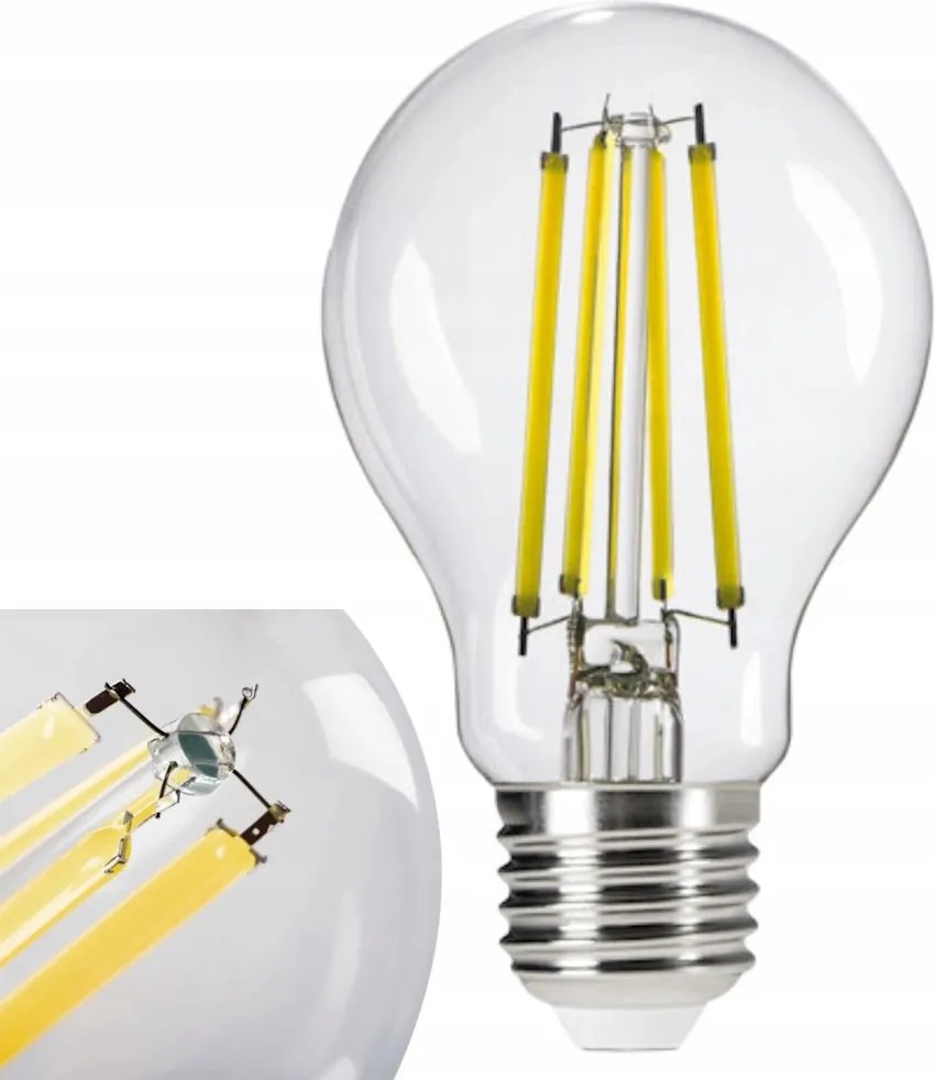 Kanlux Led Filament izzó Xledim E27 Nagy menet 11W 100 W Meleg fehér