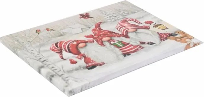 Fali kép Téli törpék LED 30 x 40 cm