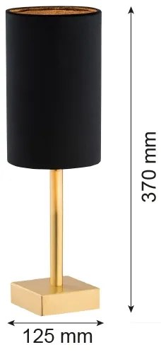 Argon 8031 - Asztali lámpa ABRUZZO 1xE14/7W/230V sárgaréz/fekete