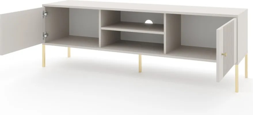 TV szekrény kasmír színben arany fogantyúkkal – ISEO IS01