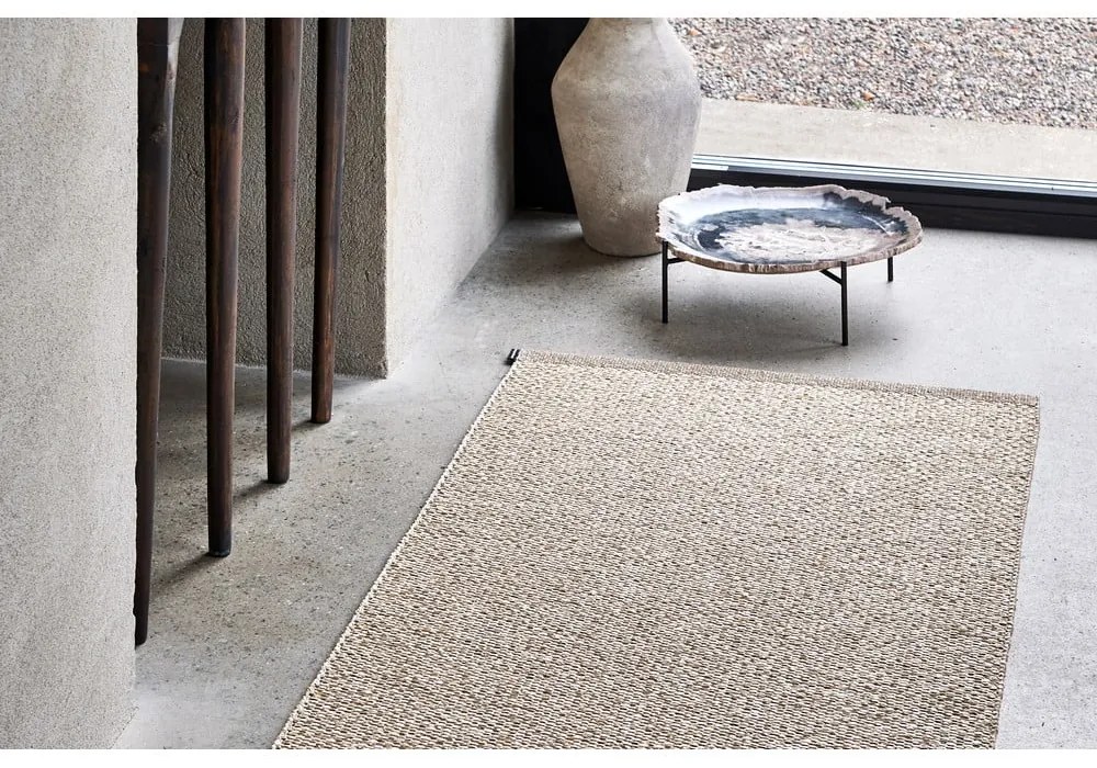Krémszínű kültéri-beltéri szőnyeg 85x160 cm Effi Mud – Pappelina