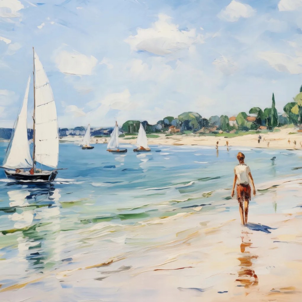 Poszter 100x100cm Élet a parton