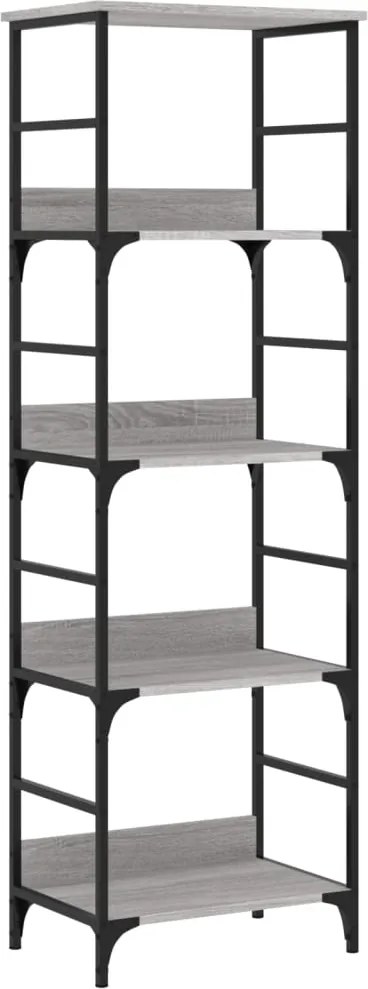 vidaXL szürke sonoma színű szerelt fa könyvespolc 50 x 33 x 153 cm