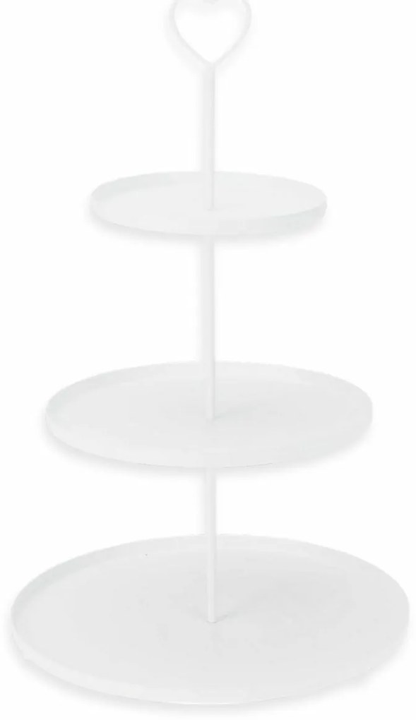 Fém polcos szekrény, 3 polc, 30 × 30 × 48 cm, fehér