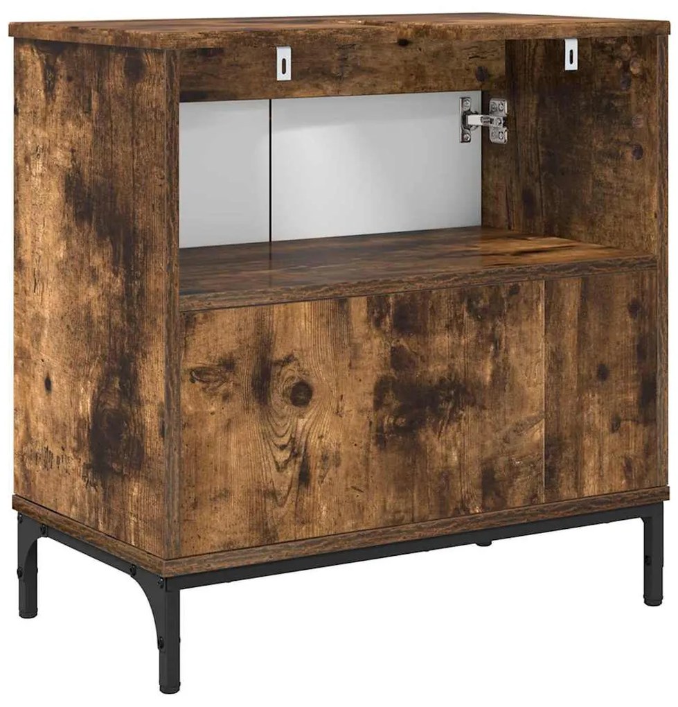 Fürdőszobai mosdószekrény Füstölt tölgy 60.5 x 33.5 x 61 cm