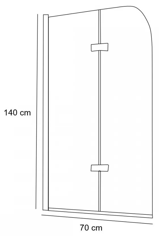 Eva 70x140 cm kádparaván Black