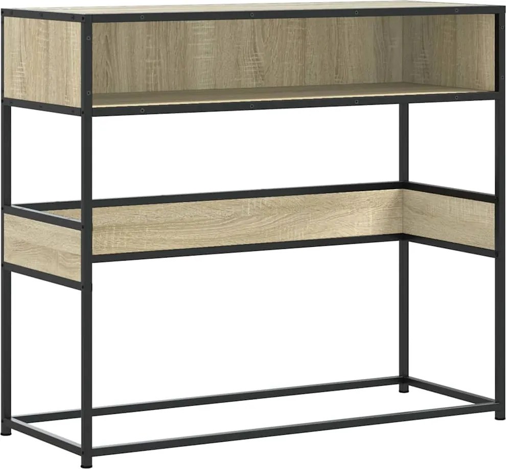 vidaXL sonoma tölgy színű szerelt fa tálalóasztal 90x35x80 cm