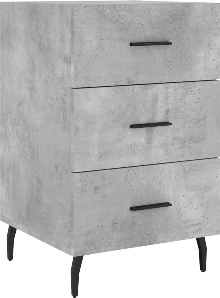 vidaXL betonszürke szerelt fa éjjeliszekrény 40 x 40 x 66 cm