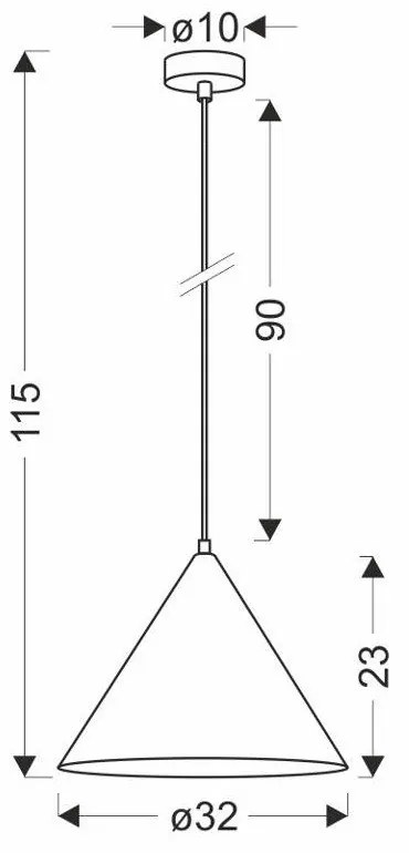 Barna függőlámpa fém búrával ø 32 cm Dunca – Candellux Lighting