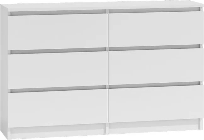 M6 120 2X3 komód, fehér