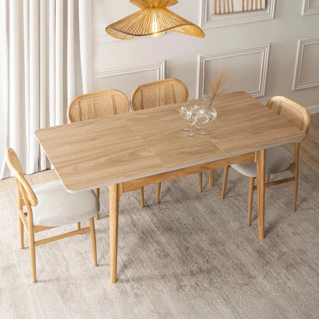 Stół SAMER Rozkładany Ceramiczny 120-160 cm Dąb