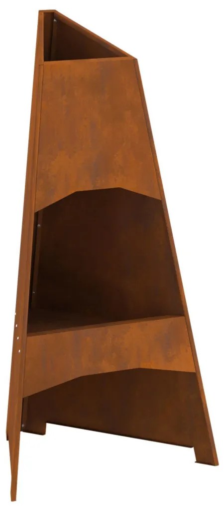 Tűzrakó Barna 50 x 50 x 95 cm időjárásálló acél
