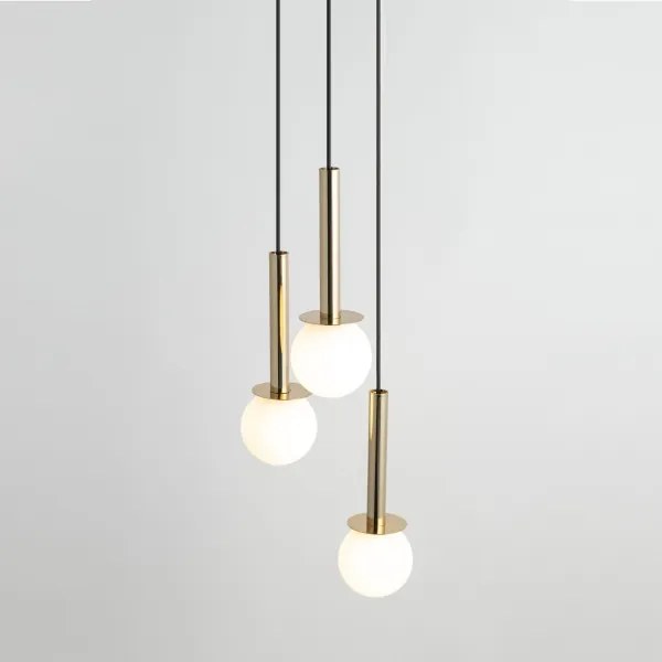 Csillár zsinóron DAISY 3xG9/12W/230V átm. 27 cm arany/fekete/fehér