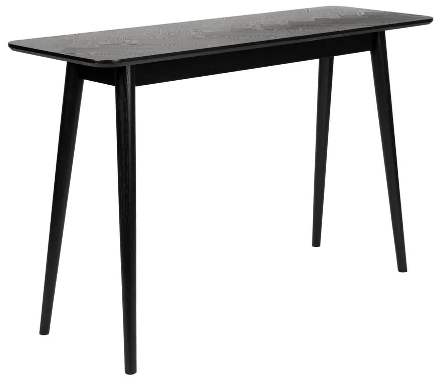 Fekete konzolasztal 40x120 cm Fabio – White Label