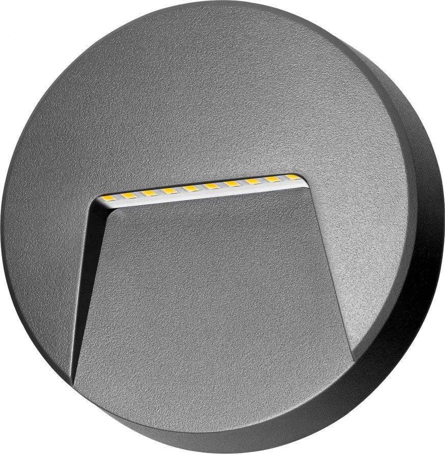 Sligo Led 3W, homlokzati lámpa, 240lm, IP65, 4000K, kerek, szürke