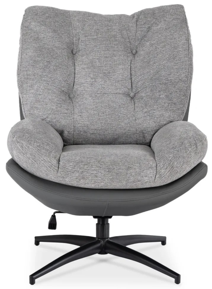 Forgó Relaxfotel Lábtartóval Szürke/Fekete Színben. FREMONT