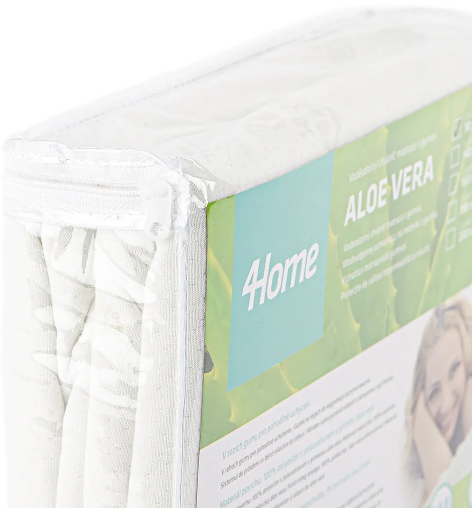 4Home Aloe Vera körgumis vízhatlan matracvédő, 70 x 160 cm
