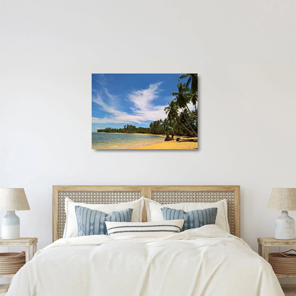 Kép a strandról (üvegen) (70x50 cm)