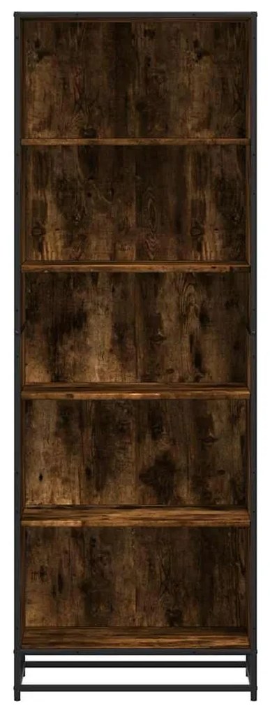 füstös tölgy színű szerelt fa könyvszekrény 60 x 35 x 170,5 cm