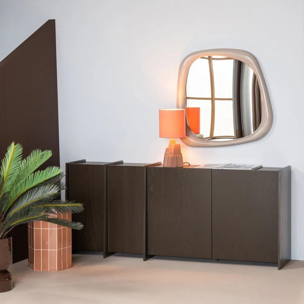 Sötétbarna komód kőrisfa dekorral 200x85x44 cm Brock – WOOOD