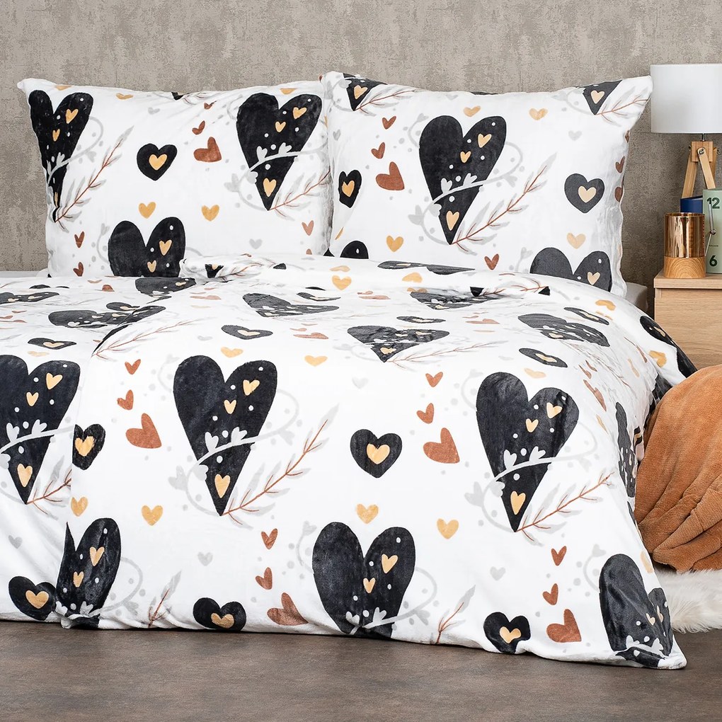 4Home Romantic mikroflanel ágyneműhuzat, 160 x 200 cm, 70 x 80 cm, 160 x 200 cm, 70 x 80 cm