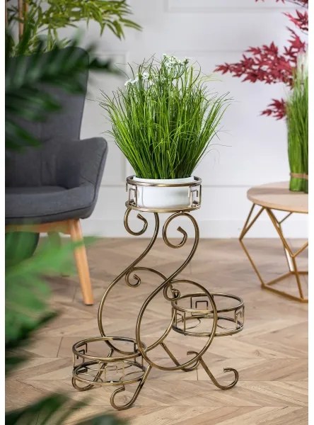 Virágállvány 64x60 cm arany színben