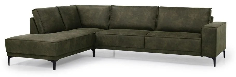 Zöld bőrutánzat sarokkanapé (bal oldali) Copenhagen – Scandic