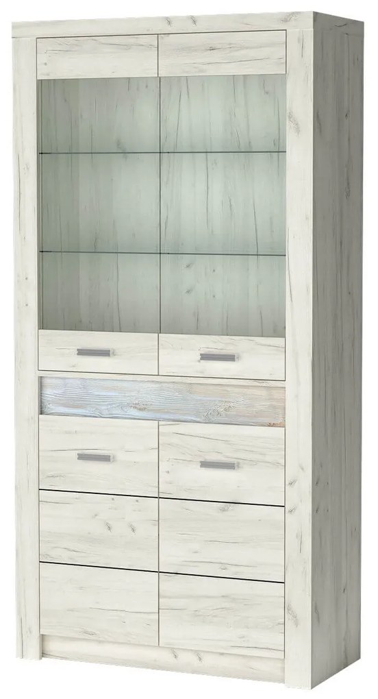 Vitrin Indie 03 (LED világítással) (fehér craft) . 1057759