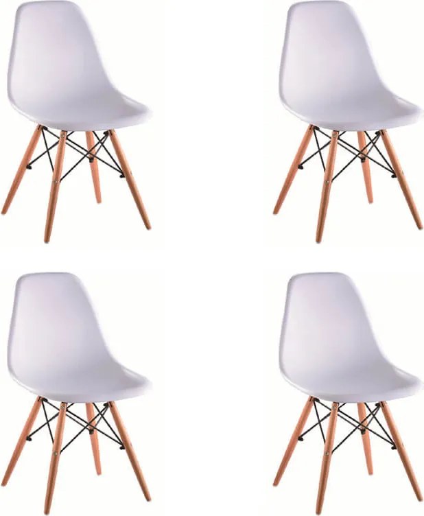 Modern szék DIDIER bükk + fehér 4 db N