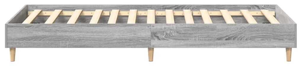 sonoma tölgyszínű szerelt fa ágykeret matrac nélkül 90 x 190 cm