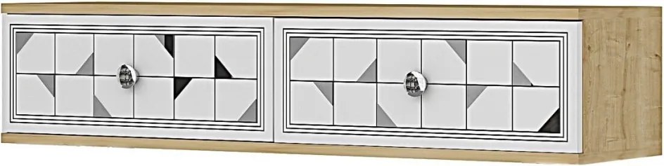 Moka komód, zafír tölgy-fehér, 120 cm – TR555CHM1643