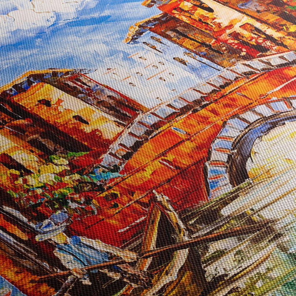 Kép - Olajfestmény a városról III. (120x50 cm)