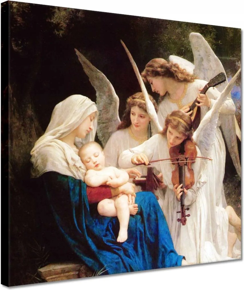 Vászonkép 30x30 Bouguereau Song of Angels