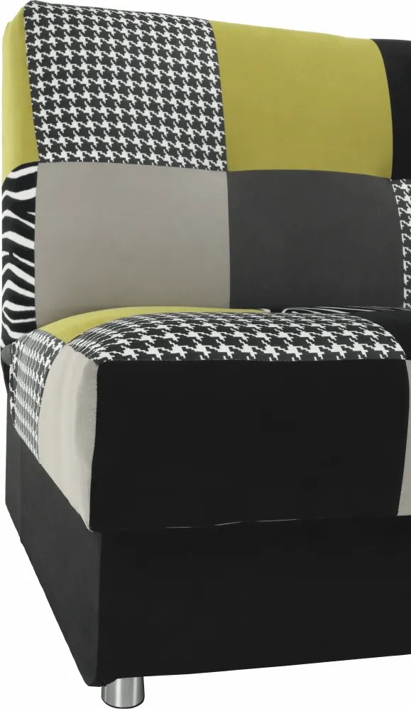 Dívány, anyag/ lime zöld/ szürke / fekete, ALABAMA