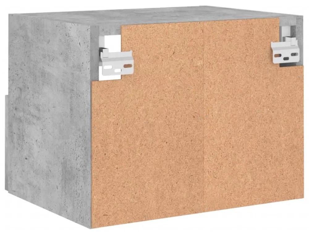 2 db betonszürke szerelt fa fali TV-szekrény 40 x 30 x 30 cm