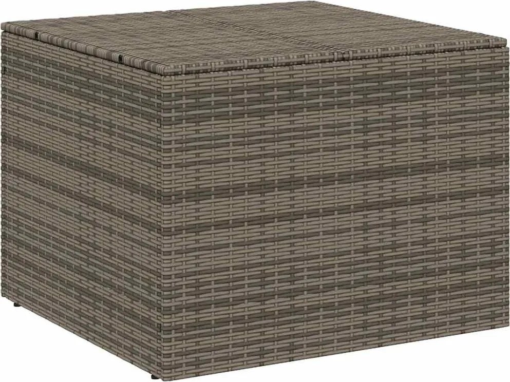 vidaXL szürke polyrattan kerti tárolóláda 291 L