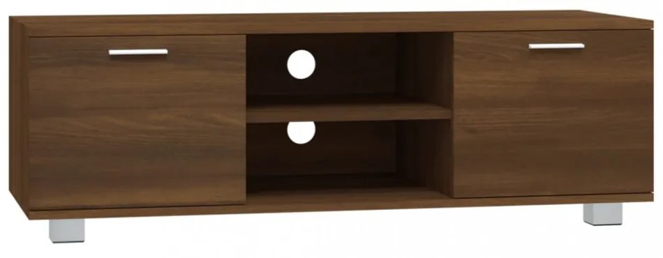 barna tölgy színű szerelt fa TV-szekrény 120 x 40,5 x 35 cm