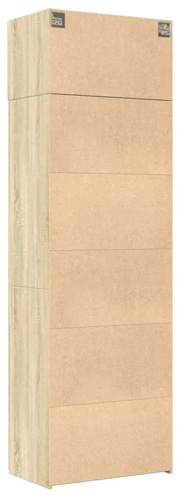 sonoma tölgy szerelt fa tárolószekrény 70 x 42,5 x 225 cm