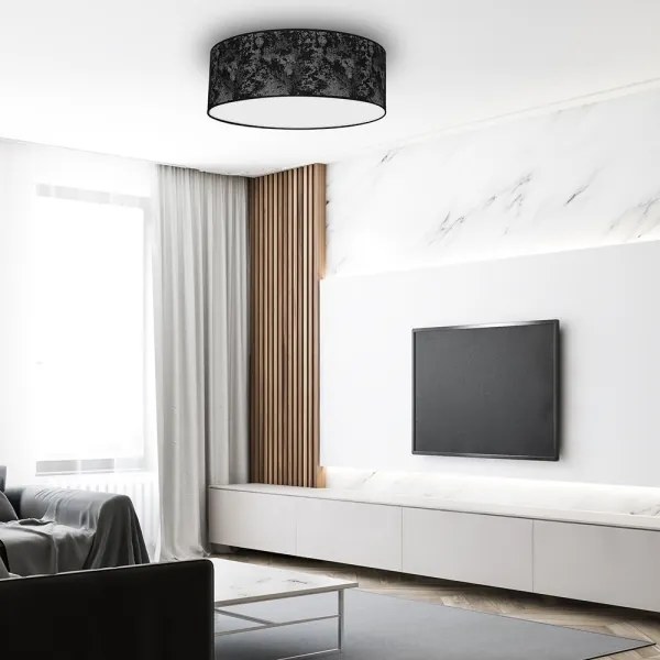 Mennyezeti lámpa SATINO 3xE27/60W/230V fekete/szürke