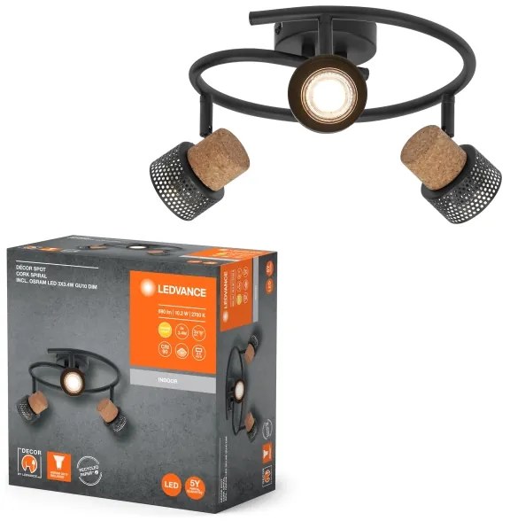 Ledvance - LED spotlámpa DECOR CORK 3xGU10/3,4W/230V