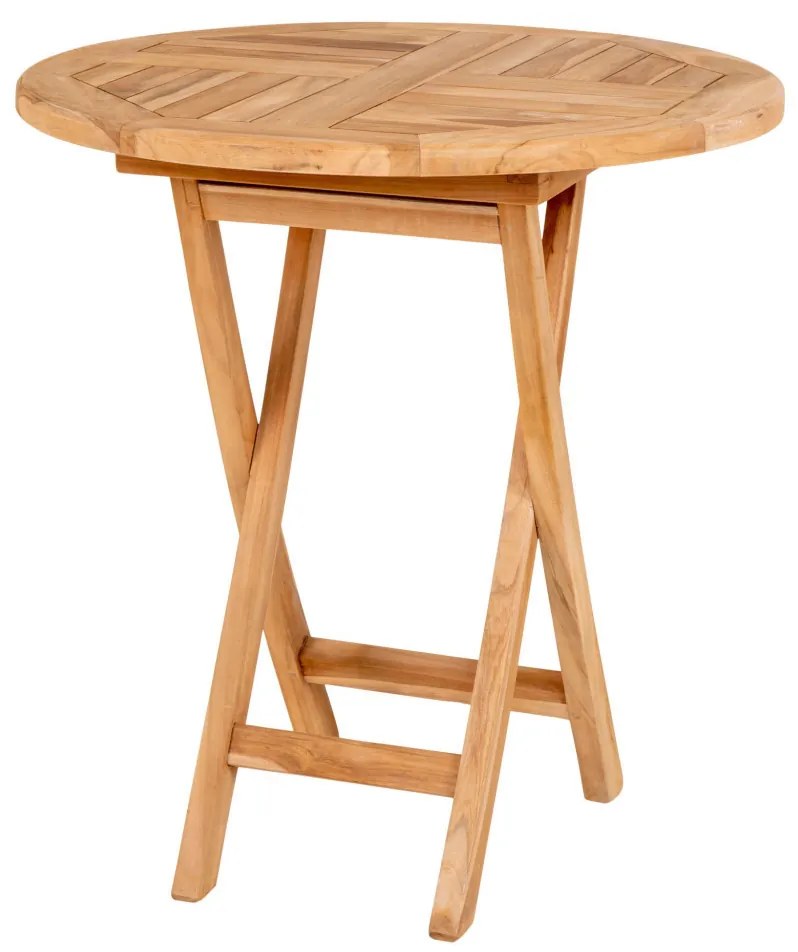 Oviedo kisasztal, teak fa, natúr 70x75 cm