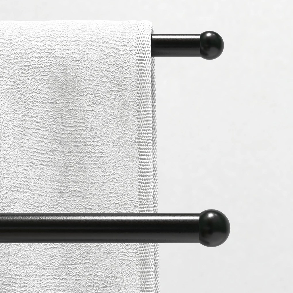 HOMCOM Szabadon álló Törölközőtartó 2-Tier Fém Törölközőtartó Fürdőszobába, 50 x 18,5 x 85 cm, Fekete | Aosom