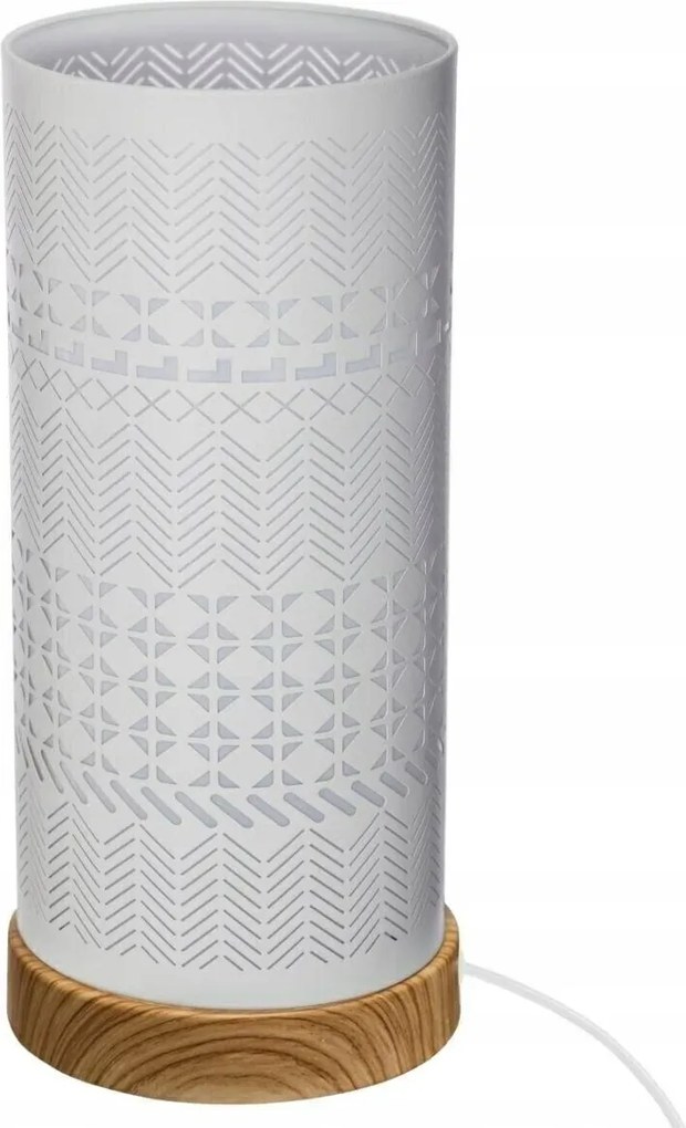 Lamby lámpa geometrikus tapintású motívummal, fehér