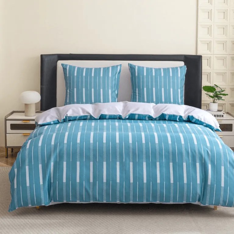 Mikroszálas flanel ágyneműhuzat STRIPELLE kék Ágyneműhuzat mérete: 70 x 90 cm | 140 x 220 cm