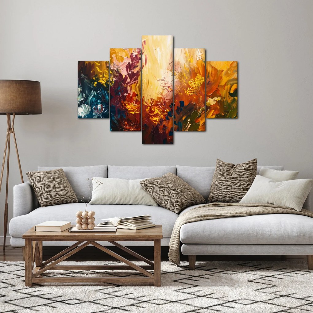 Kép - Absztrakt festmény a virágokról (150x105 cm)