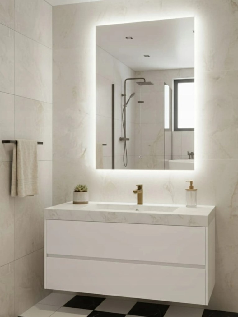 Horizon Led tükör Be 60x60 |Meleg fehér 3000k Made in Pl