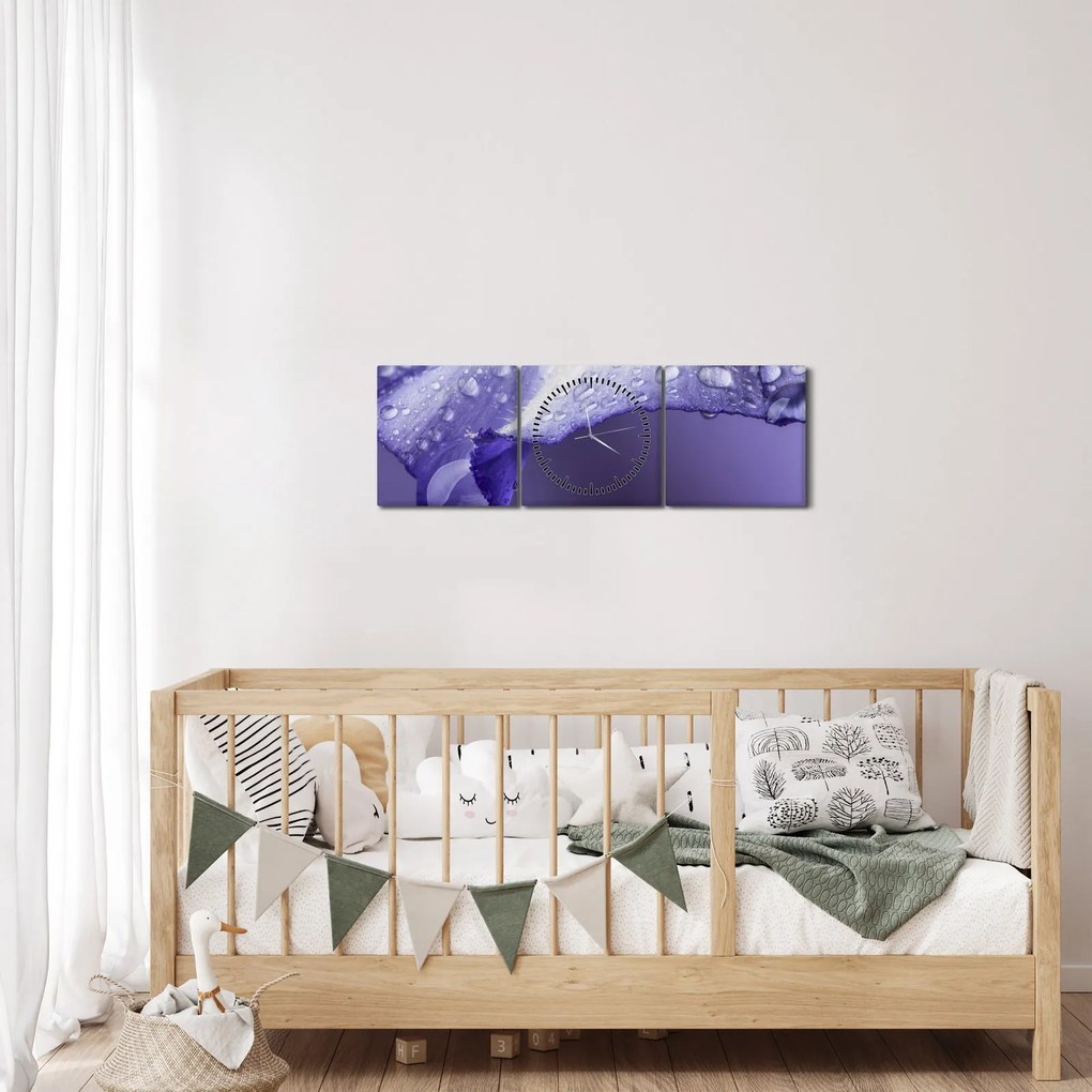 Kép - Szirom cseppekkel (órával) (90x30 cm)